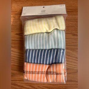 Baby Gap boys’ trunks. Unopened new package of 4. Multicolored stripe.